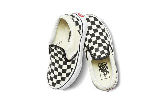 Vans Classic Kids' Sneakers — Black/White/Checkerboard