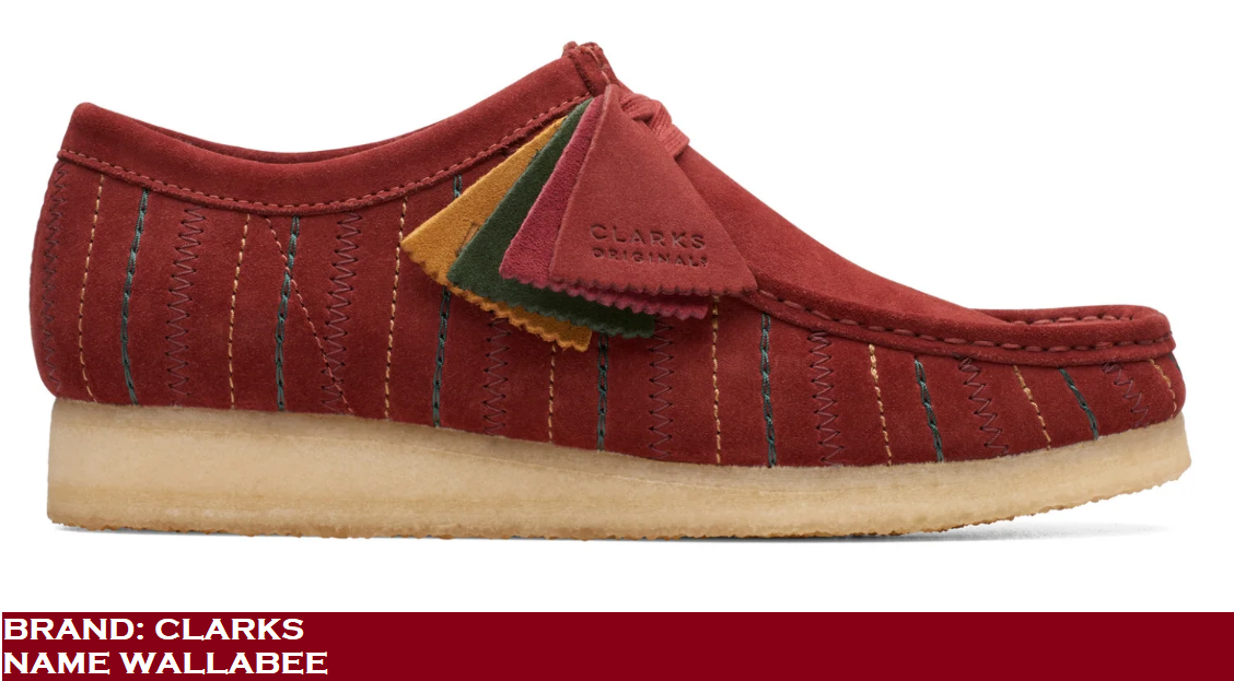 Clarks Wallabee Burgundy Combi - 26174512