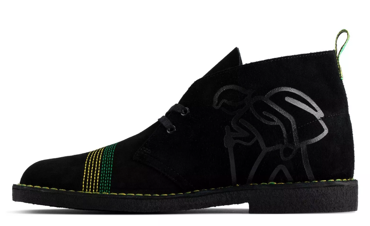 Clarks Originals Desert Boot Jamaica Bee Men's Black Multi Suede 26155917