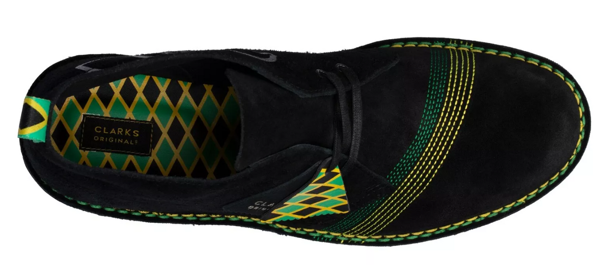 Clarks Originals Desert Boot Jamaica Bee Men's Black Multi Suede 26155917 - additional view 7