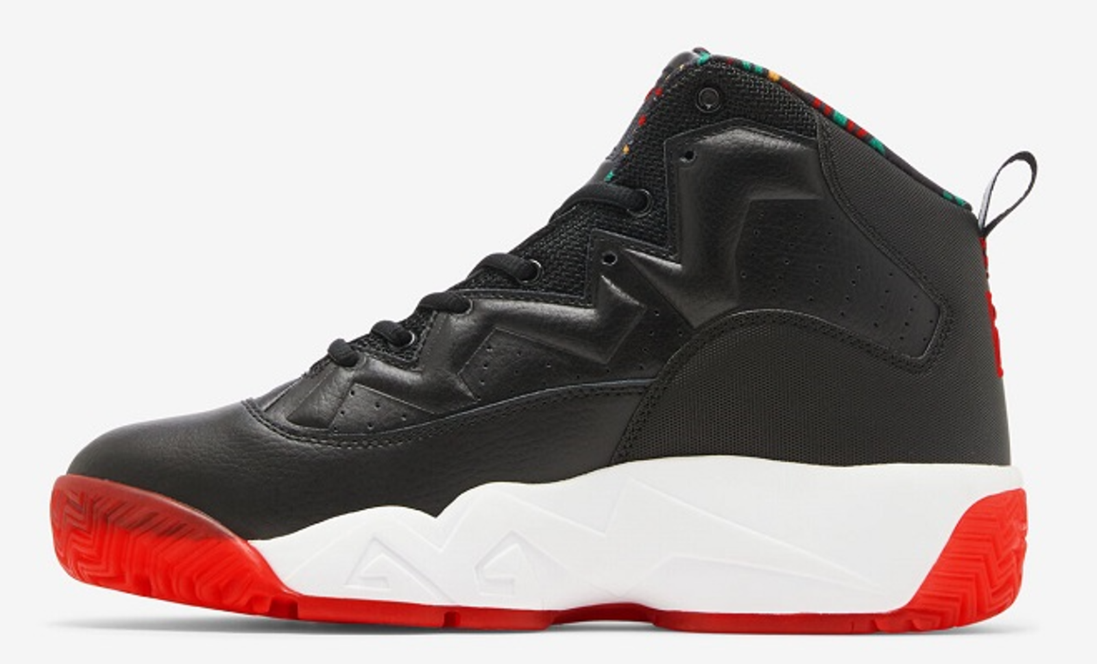 Fila MB - 1BM01264-041 (Black / White / Red) β Three-Quarter View