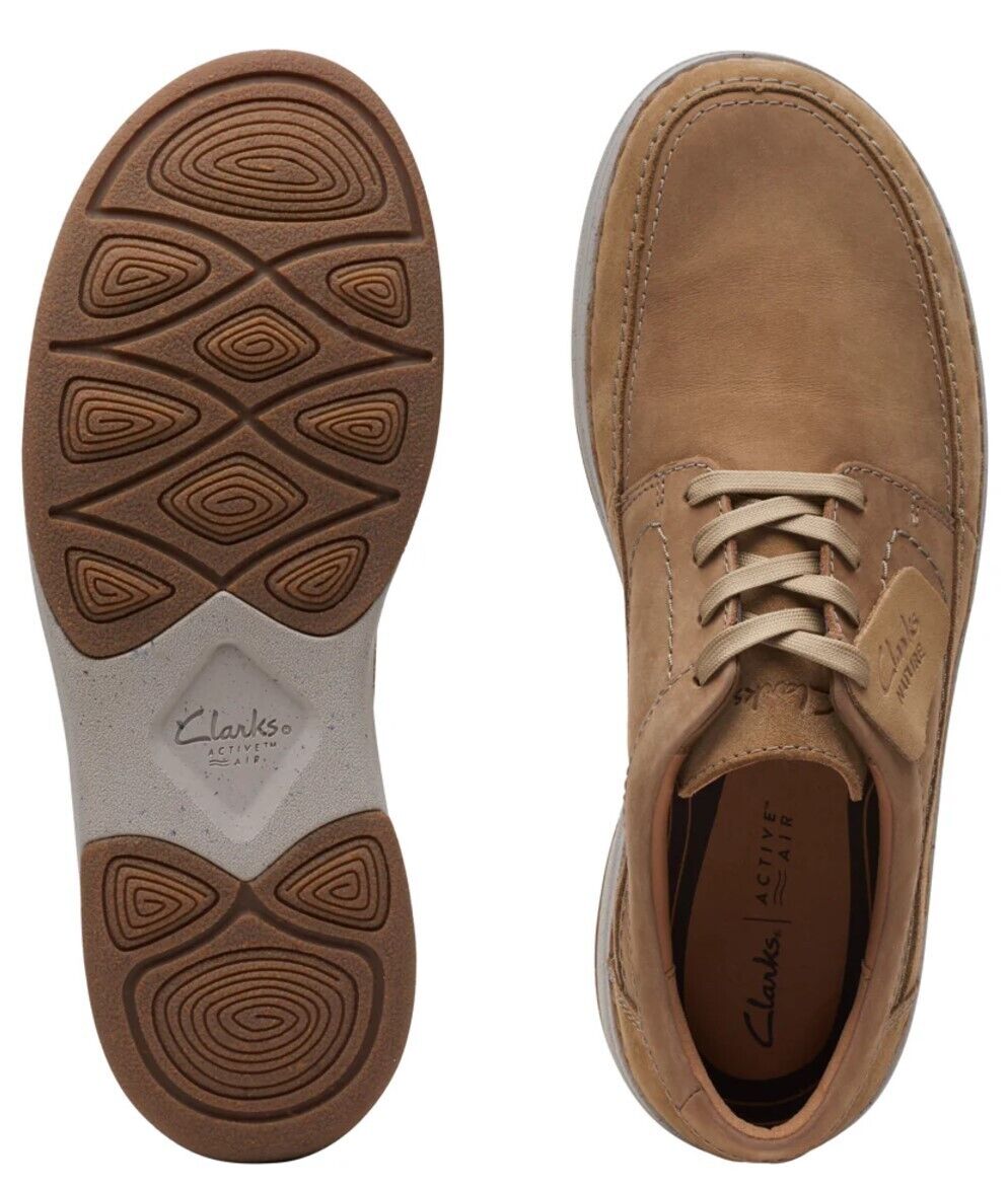 Clarks Nature 5 Lo Men's Dark Sand Leather 26168607 — sole view