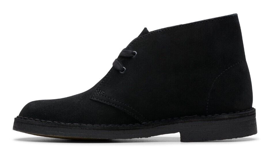 Clarks Desert Boot -Black Suede 26155524 WOMEN'S