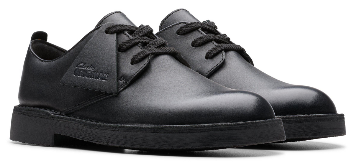 Clarks Originals Desert London Kids' Unisex Black Leather 26177675 β product view 2