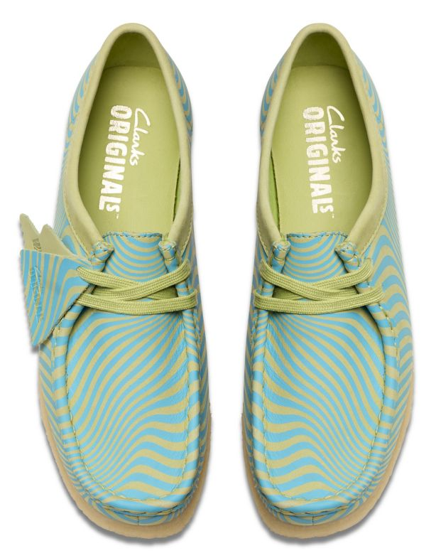 Clarks Originals Wallabee Women's Blue Lime Print Nubuck 26175834 - additional view 4