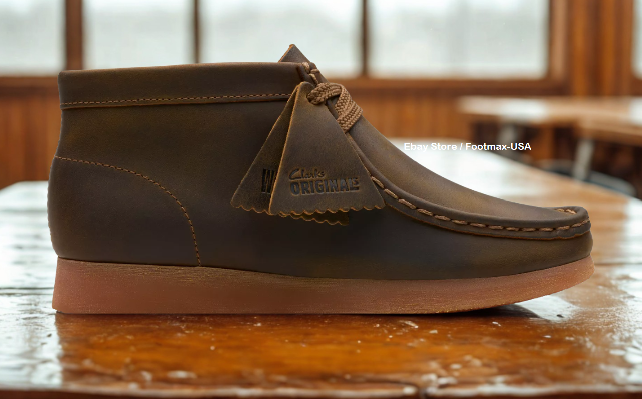 Clarks (Kids / Juniors) Wallabee Boot Beeswax - 26168134