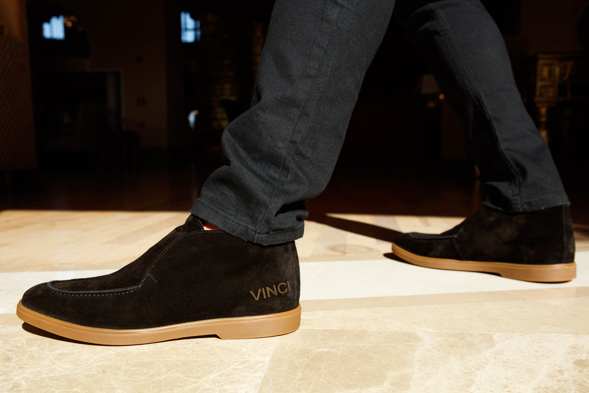 Vinci Leather The Belek Black Open Walk Suede Leather Men Boot Final Sale! – product view 10