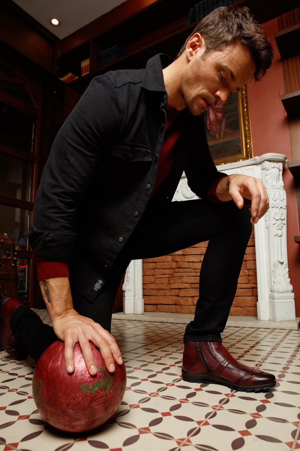 Vinci Leather The Montreal Burgundy Leather Casual Zip-Up Ankle Men Boot – product view 7