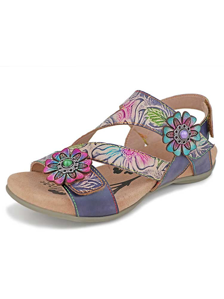 Soleil Boho Leather Sandals – product view 1