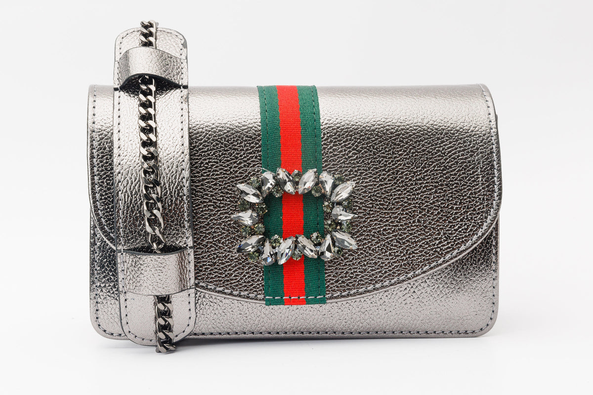 Vinci Leather The Afega Silver Leather Handbag – product view 2