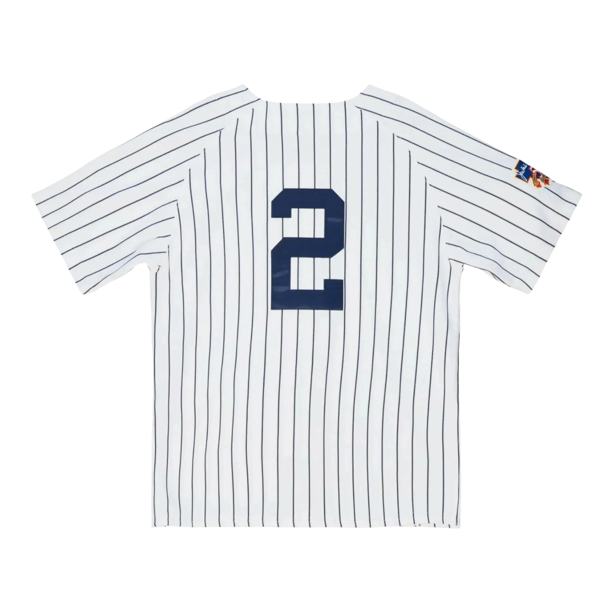Mitchell & Ness Authentic New York Yankees 1997 Derek Jeter Men's Baseball Jersey — White/Navy Pinstripe