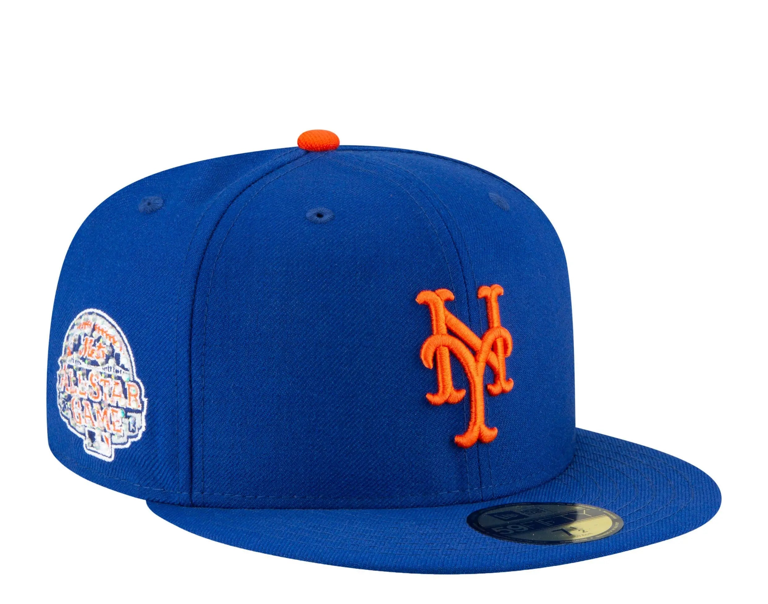 New Era 59Fifty Men New York Mets Icy 2013 ASG Side Patch Fitted Hat Royal/Baby Blue