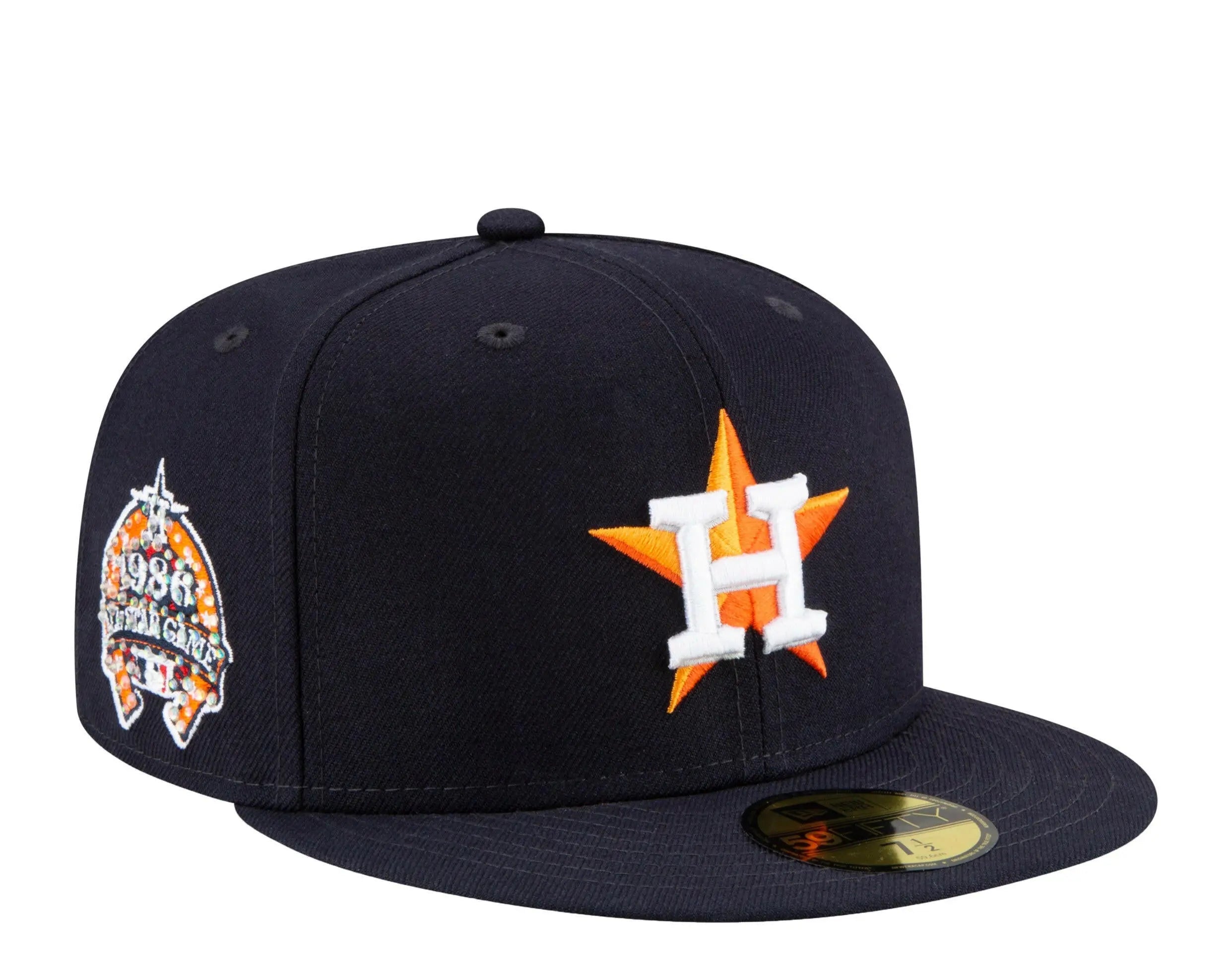 New Era 59Fifty Men Houston Astros Icy 1986 ASG Side Patch Fitted Hat Grey/Baby Blue