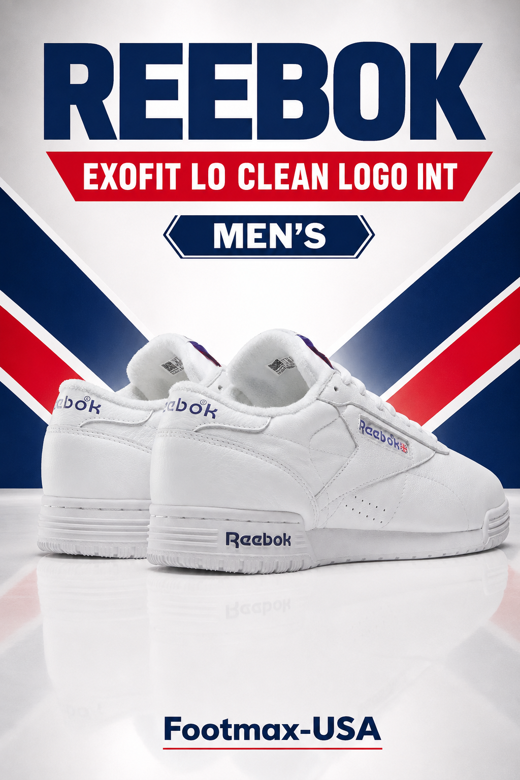 Reebok Exofit Lo Clean Logo Int. - 100000169 - White / Royal (Men's) — product view 3