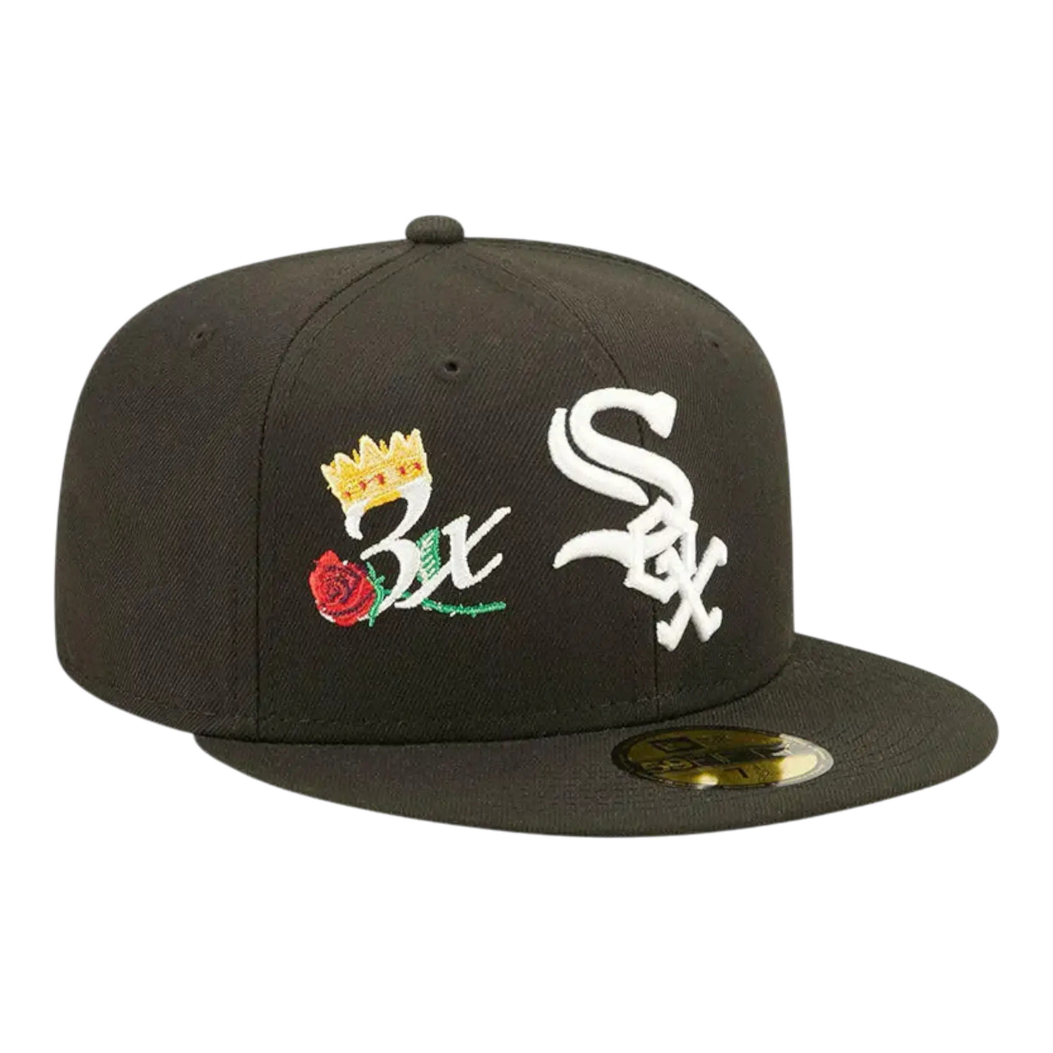 New Era Chicago White Sox Crown Champs WS Men Fitted Hat Black