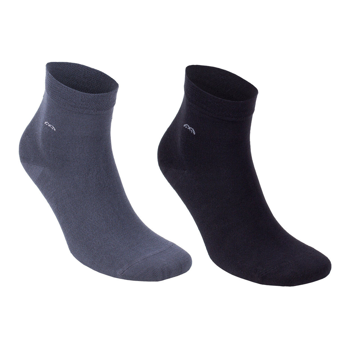 Menβs Bamboo Lightweight Dress Socks 6-Pack, Black & Grey