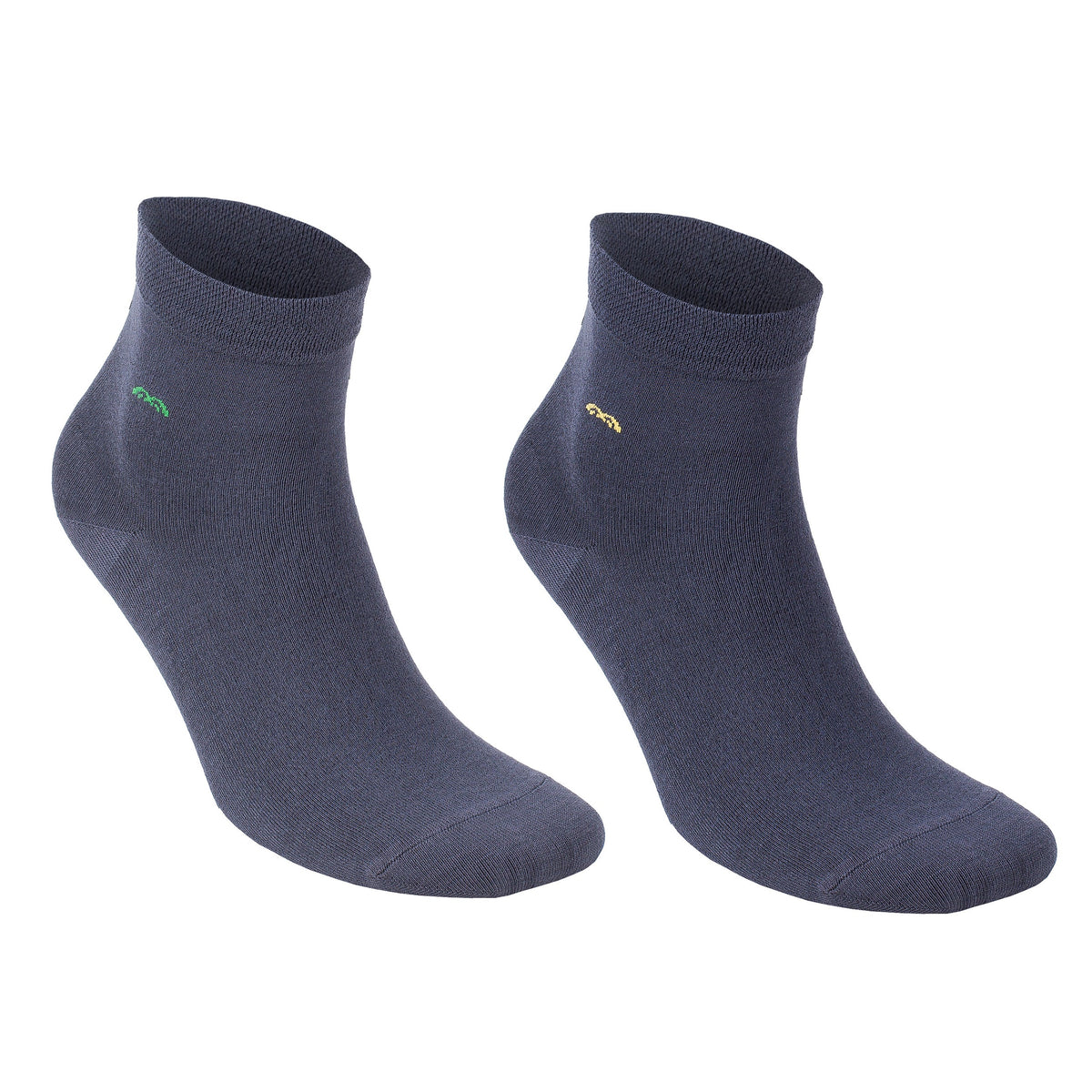 Menβs Bamboo Lightweight Dress Socks 6-Pack, Black & Grey