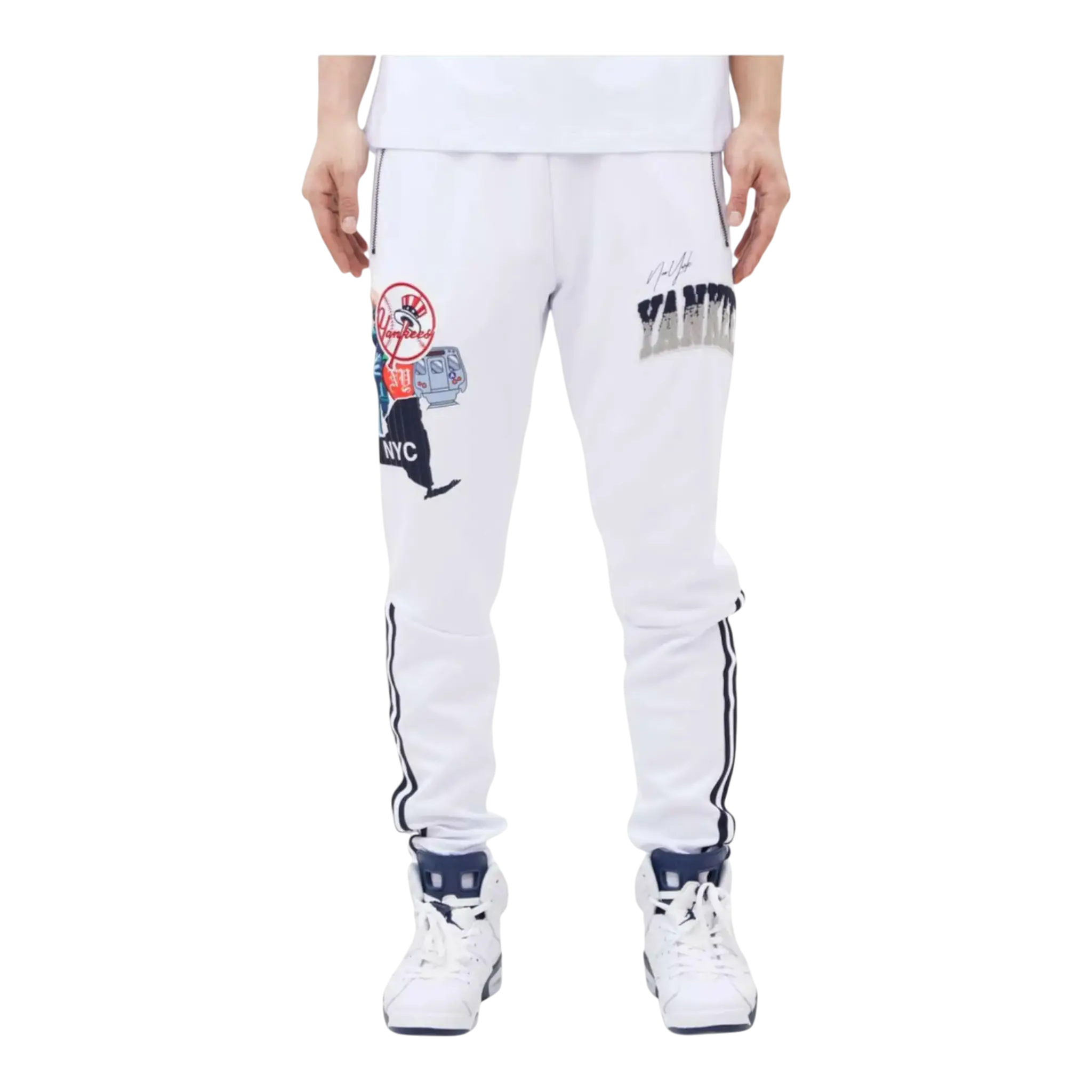 Pro Standard New York Yankees Home Town Men's Track Pants — White