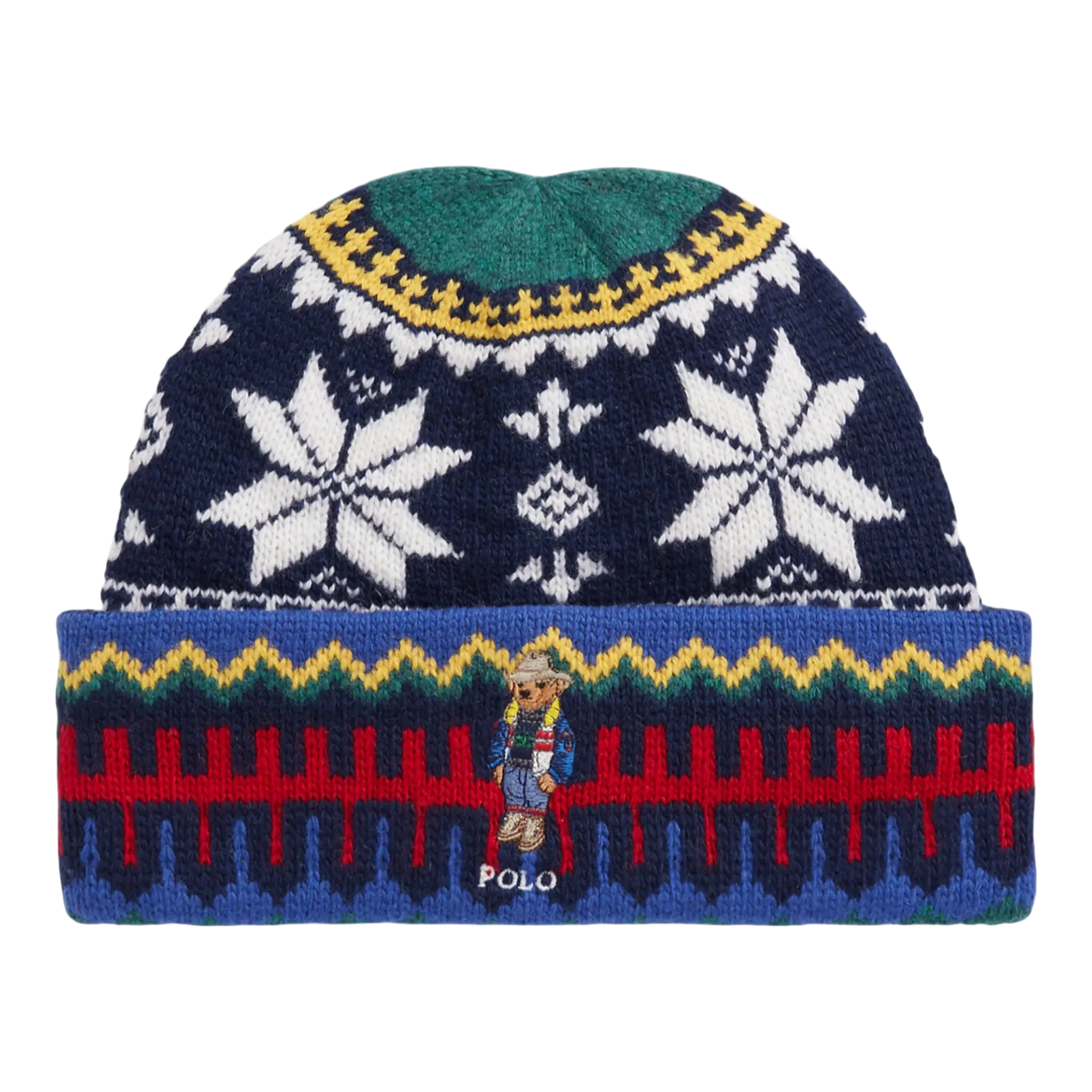 Polo Ralph Lauren Holiday Jacquard Bear Rib-Knit Women Beanie Fairisle