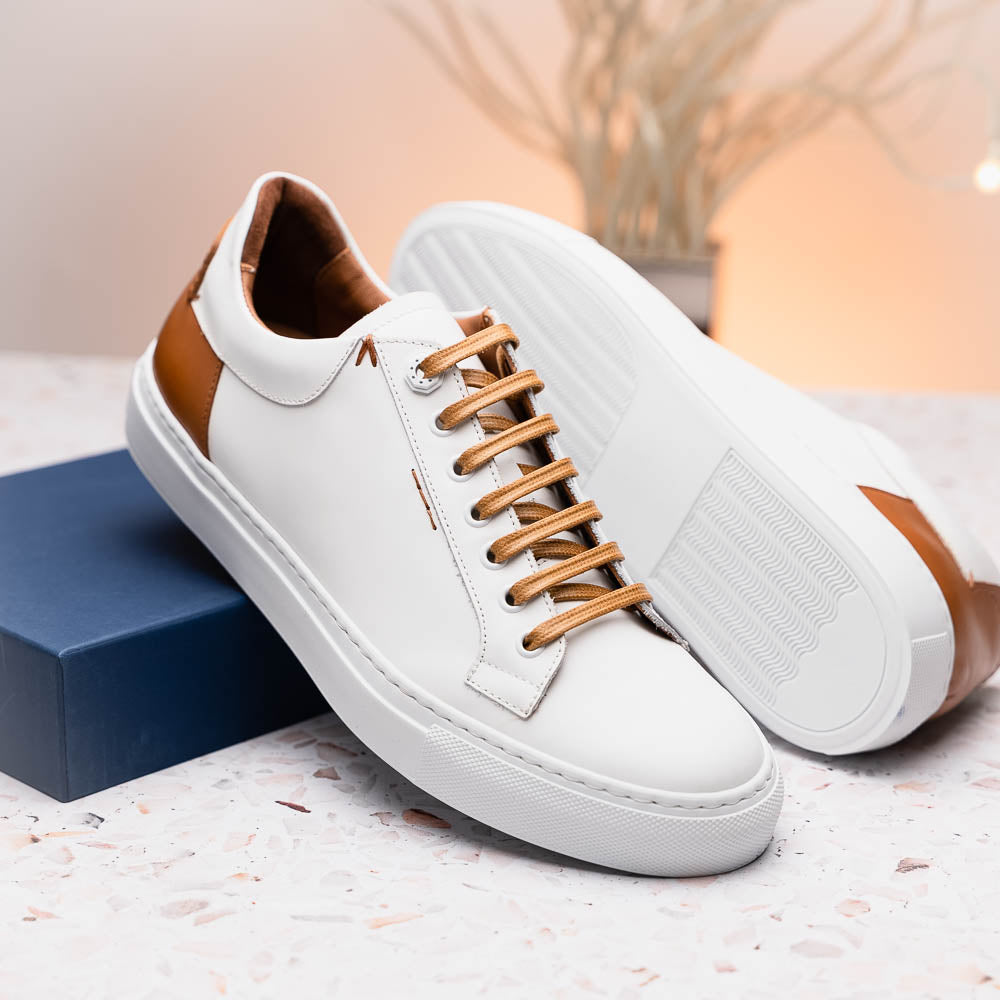 Zelli Italia Men's 65-229-WHT Diaz Rubberized Calfskin Sneaker White