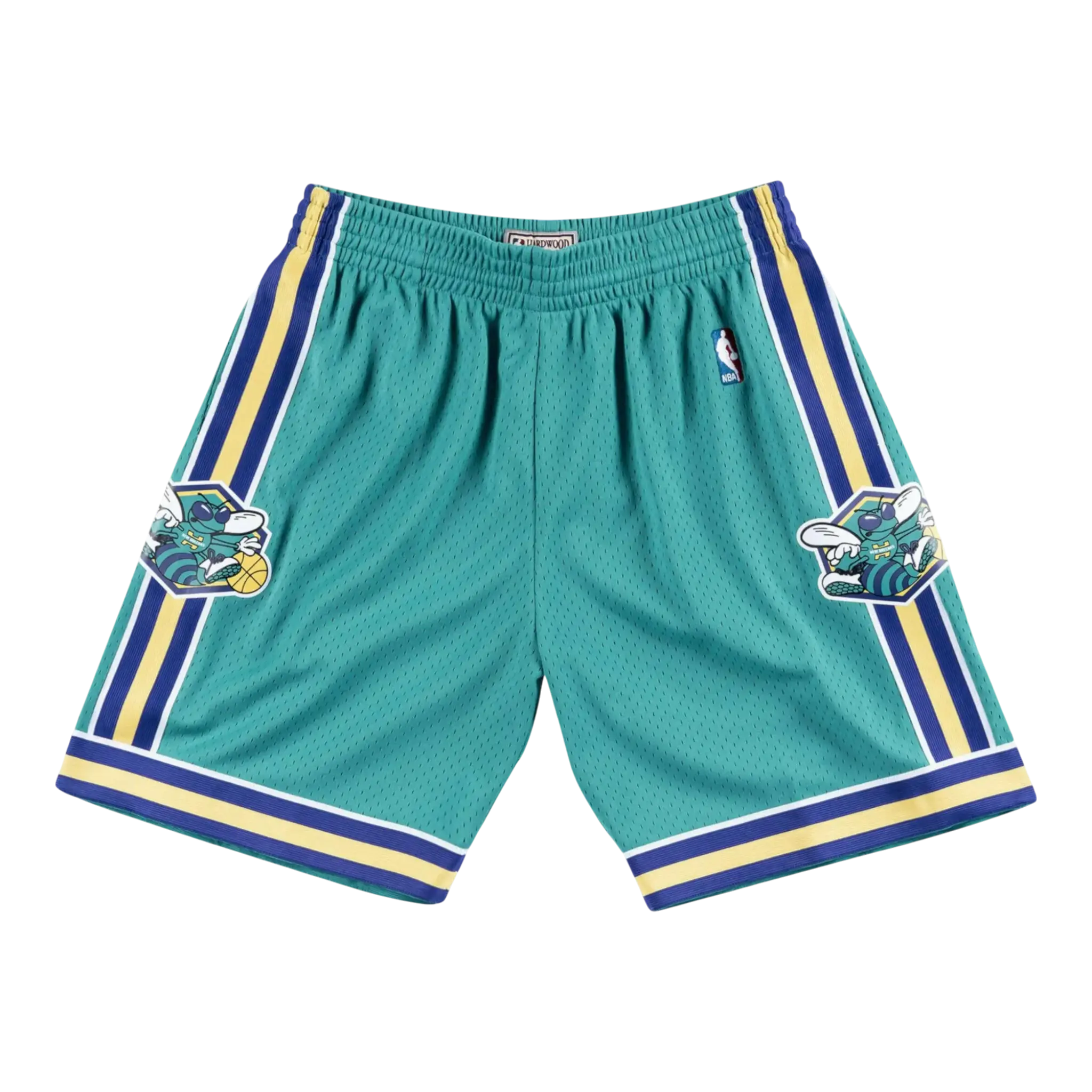 Mitchell & Ness NBA Swingman New Orleans Hornets Road 2005-06 Men's Shorts — Teal/Yellow