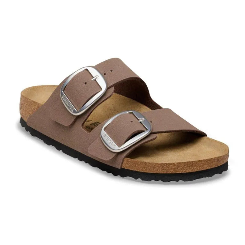 Birkenstock Arizona Big Buckle Birkibuc Womens Sandals — Mocca