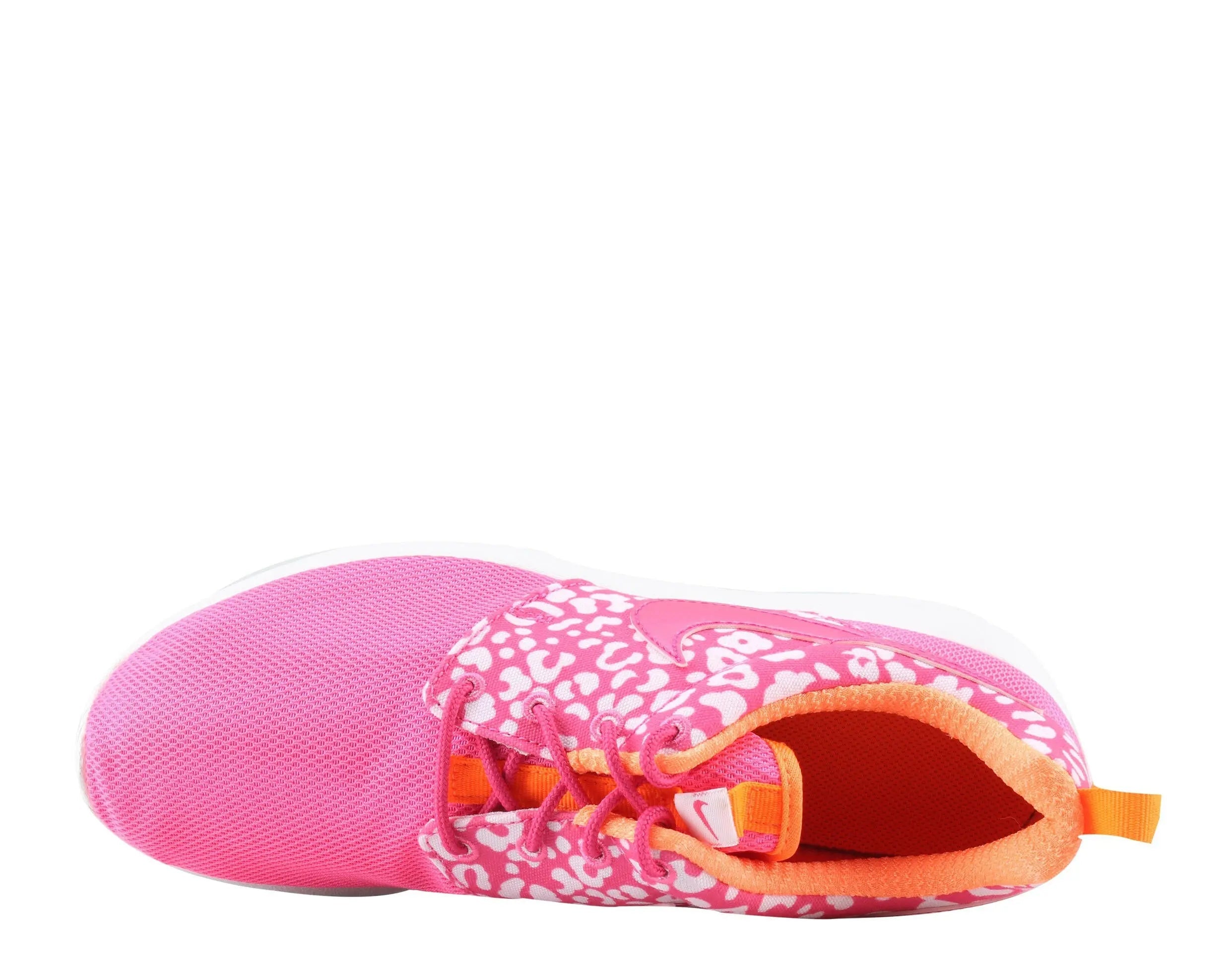 Nike Roshe One Print Big Girls Running Shoes Pink Power/Polarized Pink-Black