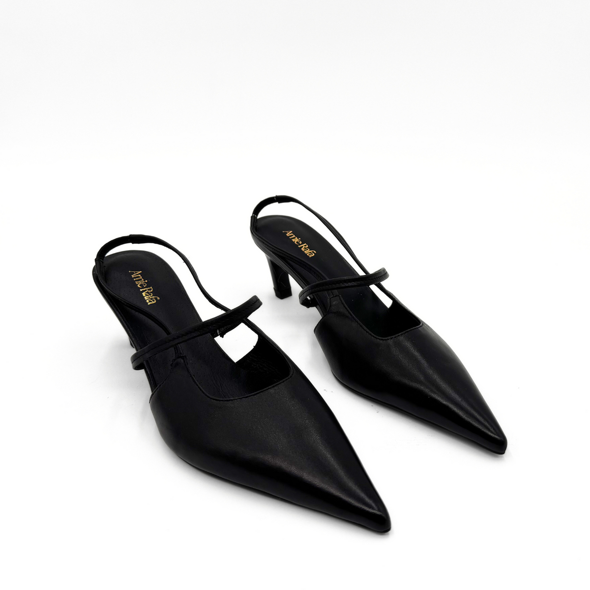 Connie Slingback Leather Heels