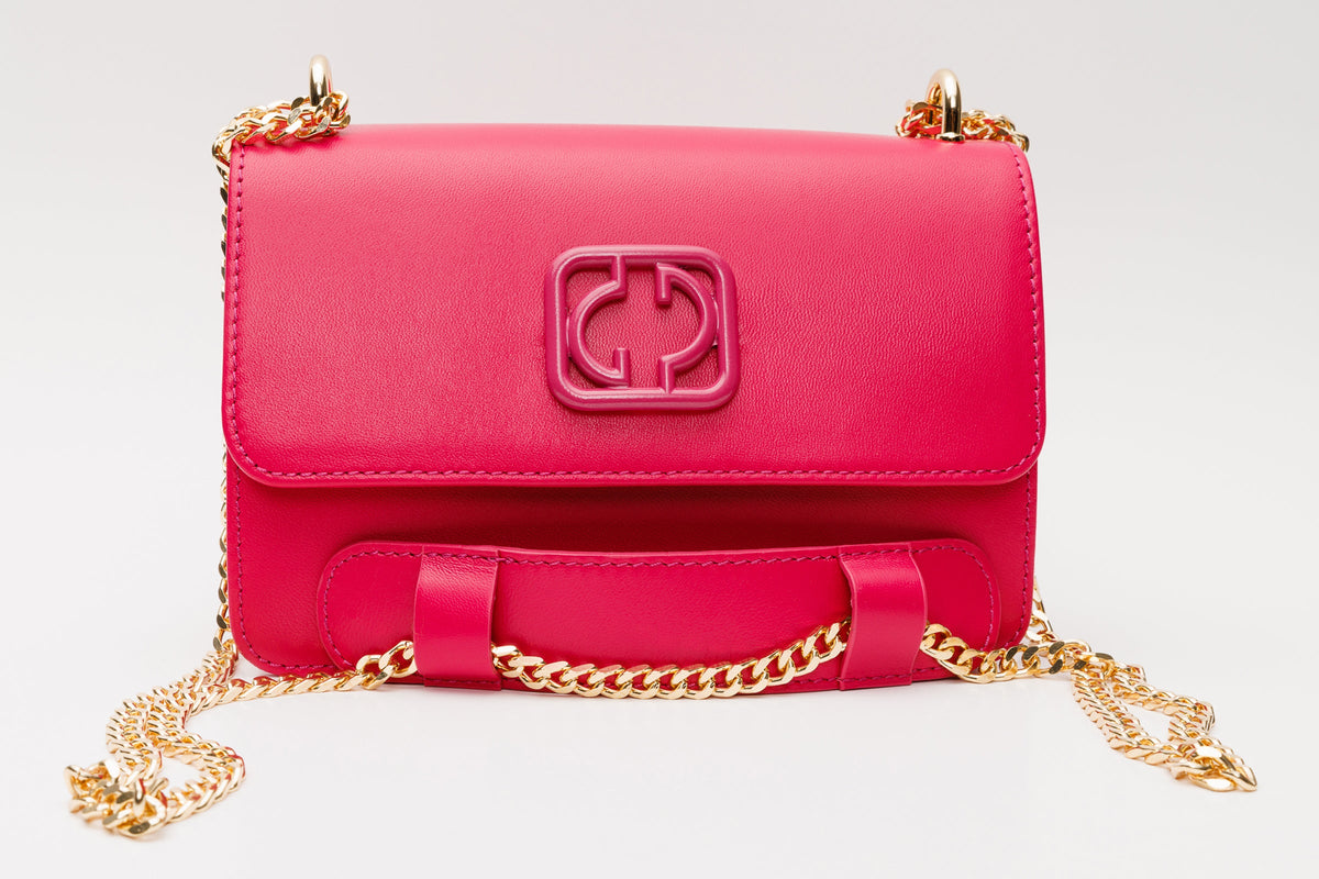 Vinci Leather The Maneadero Fuchsia Leather Handbag – product view 7