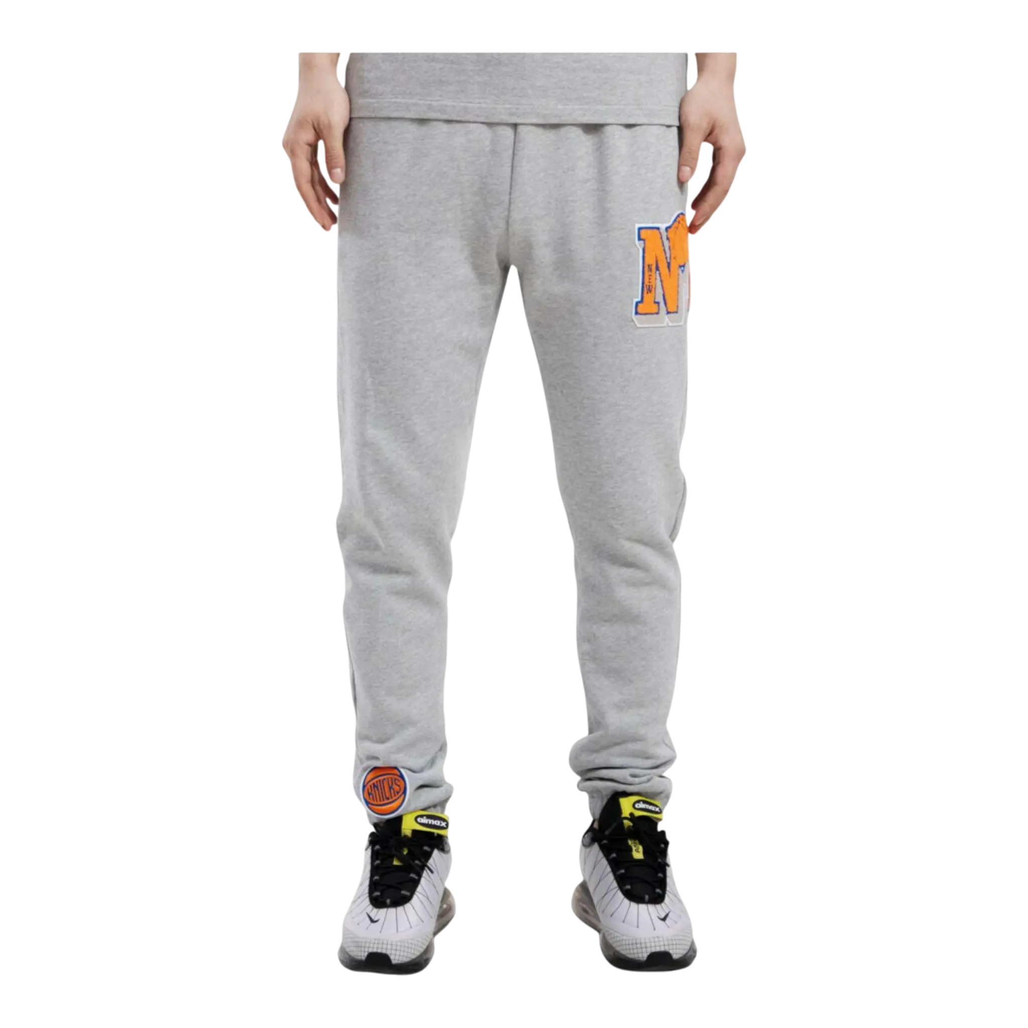 Pro Standard NBA New York Knicks Mash Up Logo Men's Sweatpants — Grey