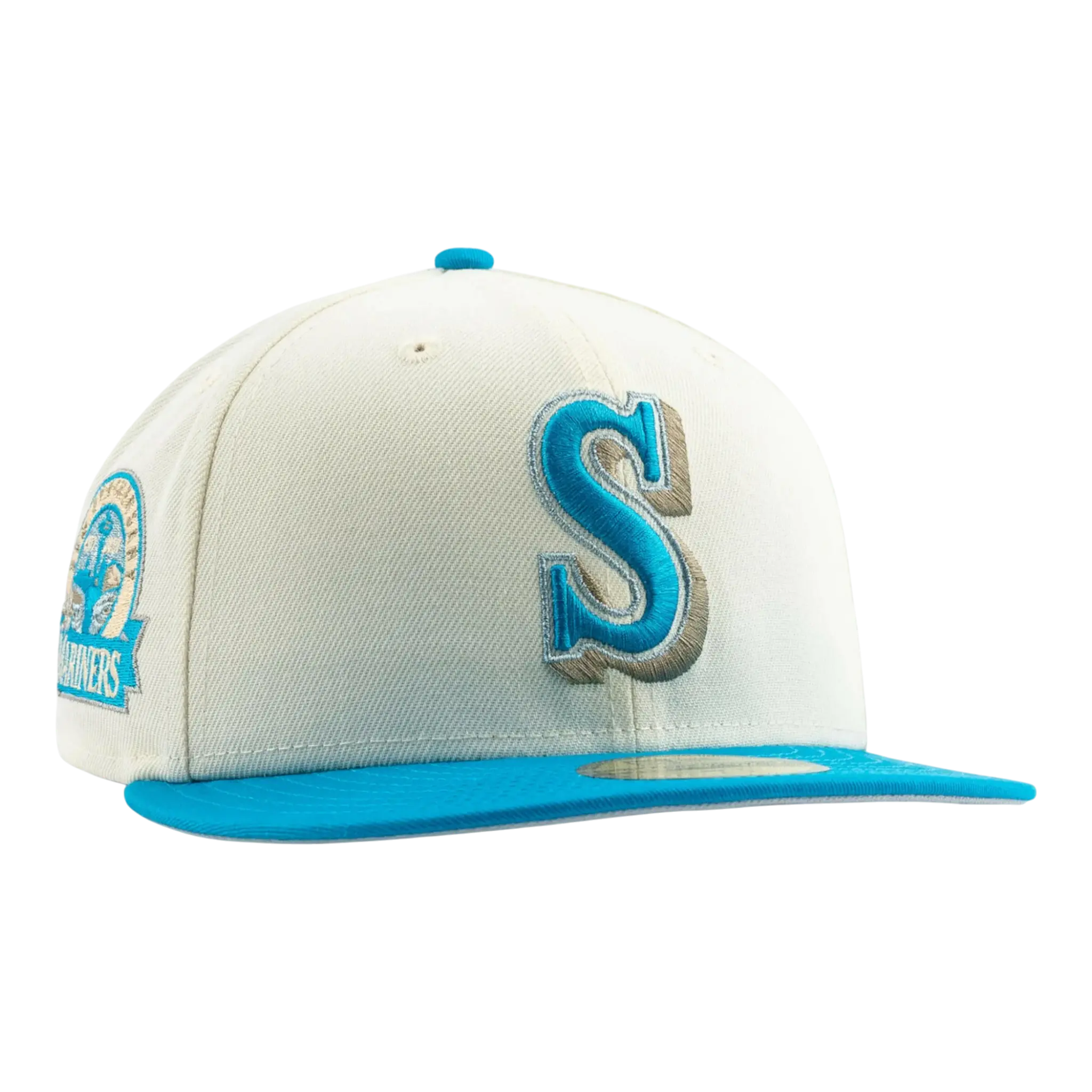 New Era Seattle Mariners 30th Anniversary Elements Pack Men Fitted Hat Off White/Freshwater Blue