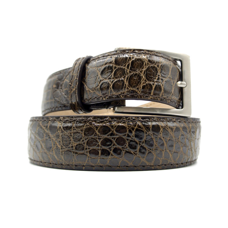 Zelli Italia Men's 70-100-NIC ALLIGATOR Belt, Nicotine