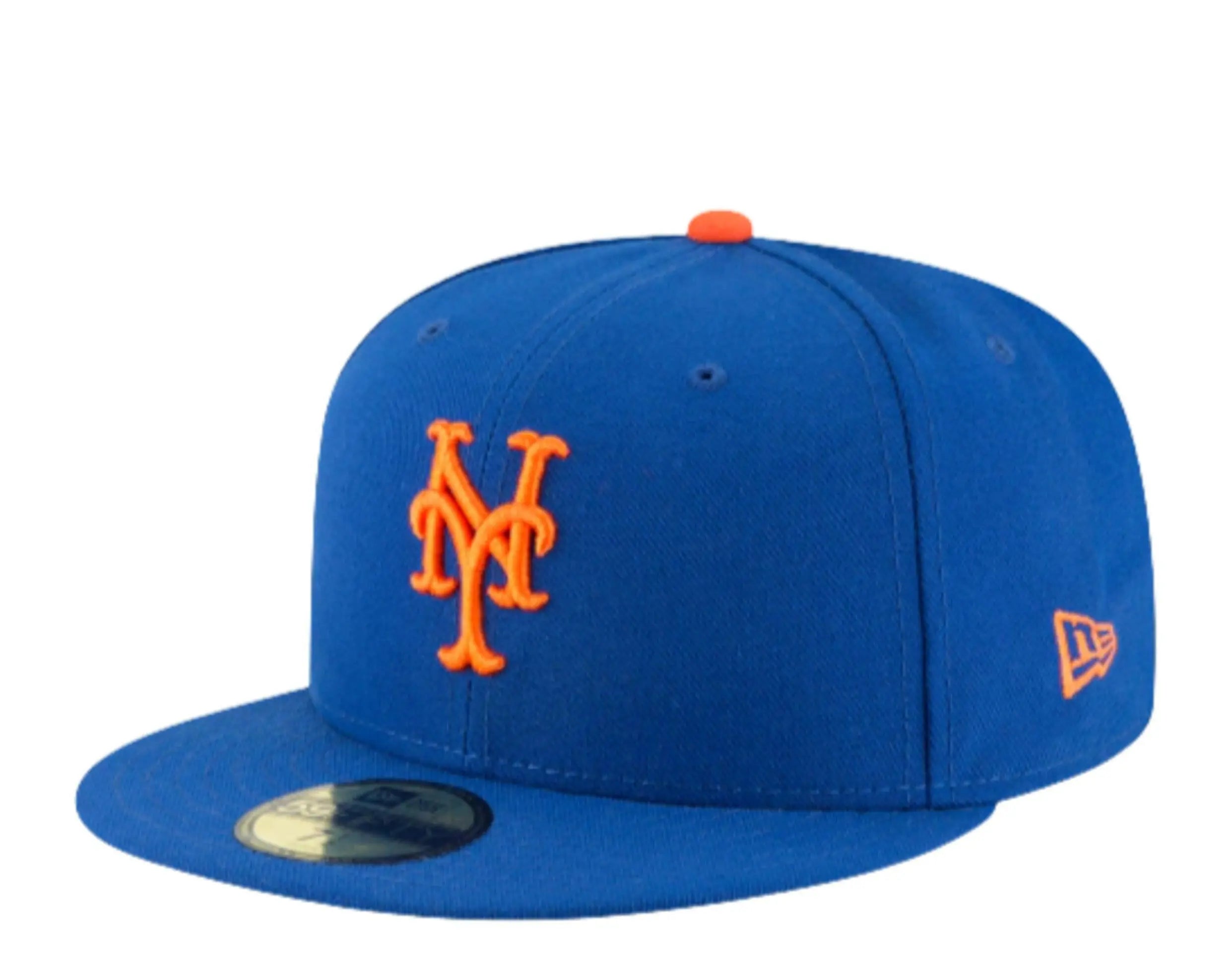New Era 59Fifty Men New York Mets Authentic Collection Fitted Hat Royal/Orange