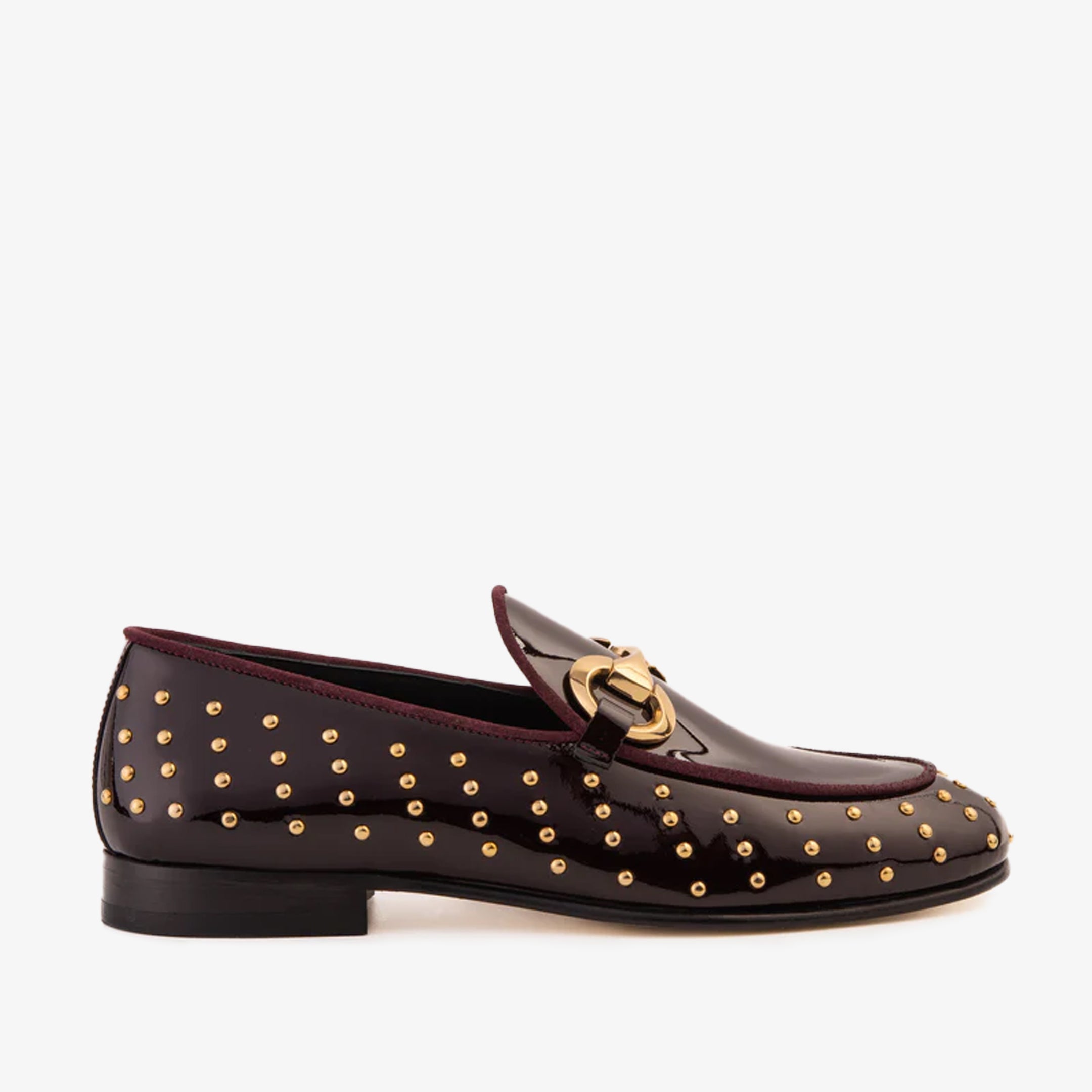 Vinci Leather Shoes The Jupiter Shoe Burgundy Spike Leather Bit Dress Loafer Limited Edition Men Shoe front view
