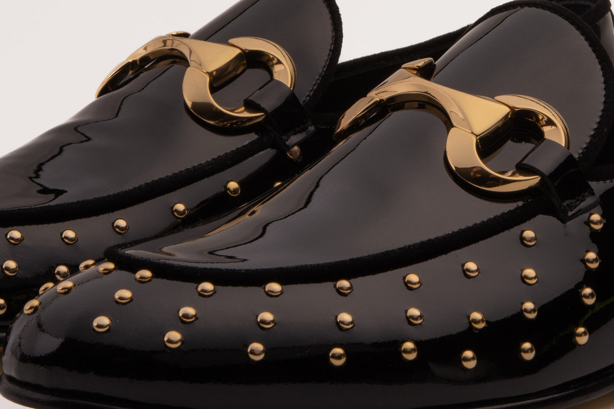 Vinci Leather The Jupiter Shoe Black Spike Leather Bit Dress Loafer Limited Edition Men Shoe – product view 3