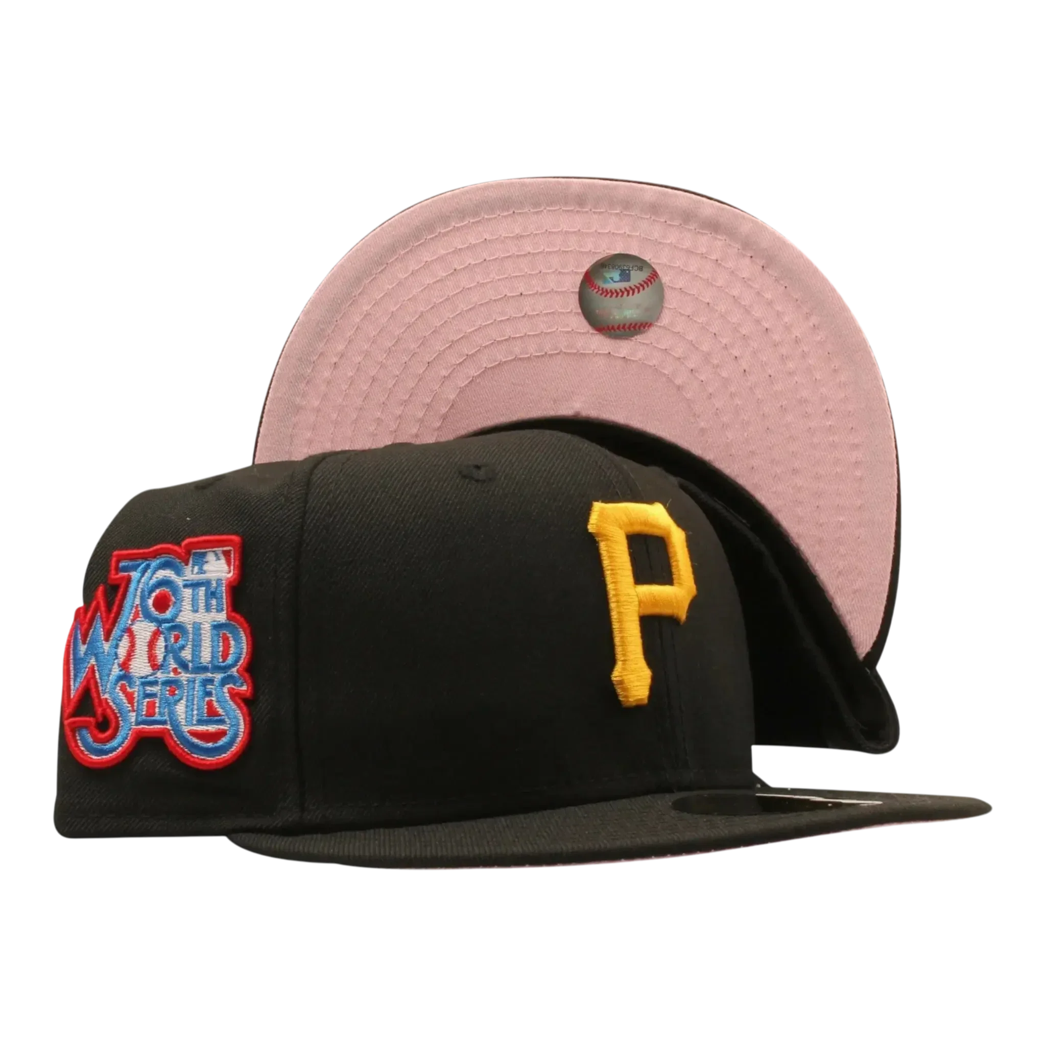New Era 59Fifty Men Fitted Hat Black Pittsburgh Pirates 1979 World Series Pink Undervisor