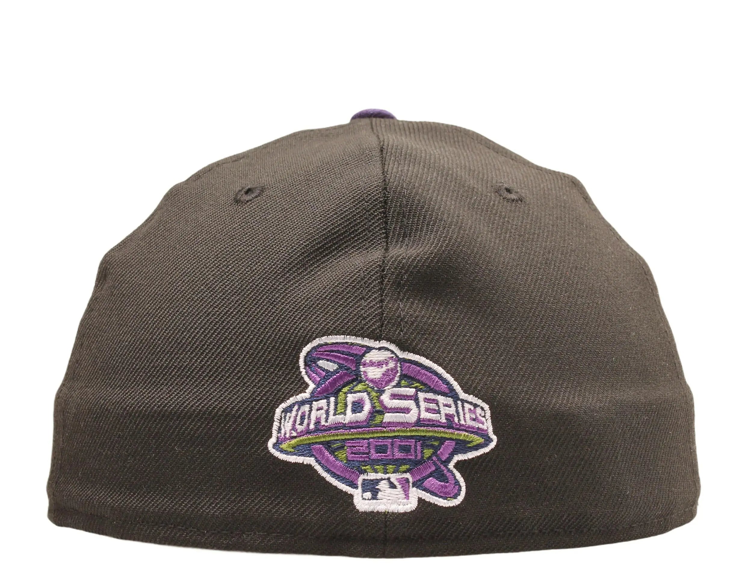 New Era 59Fifty Men Fitted Hat Black Arizona Diamondbacks 2001 World Series Green Undervisor