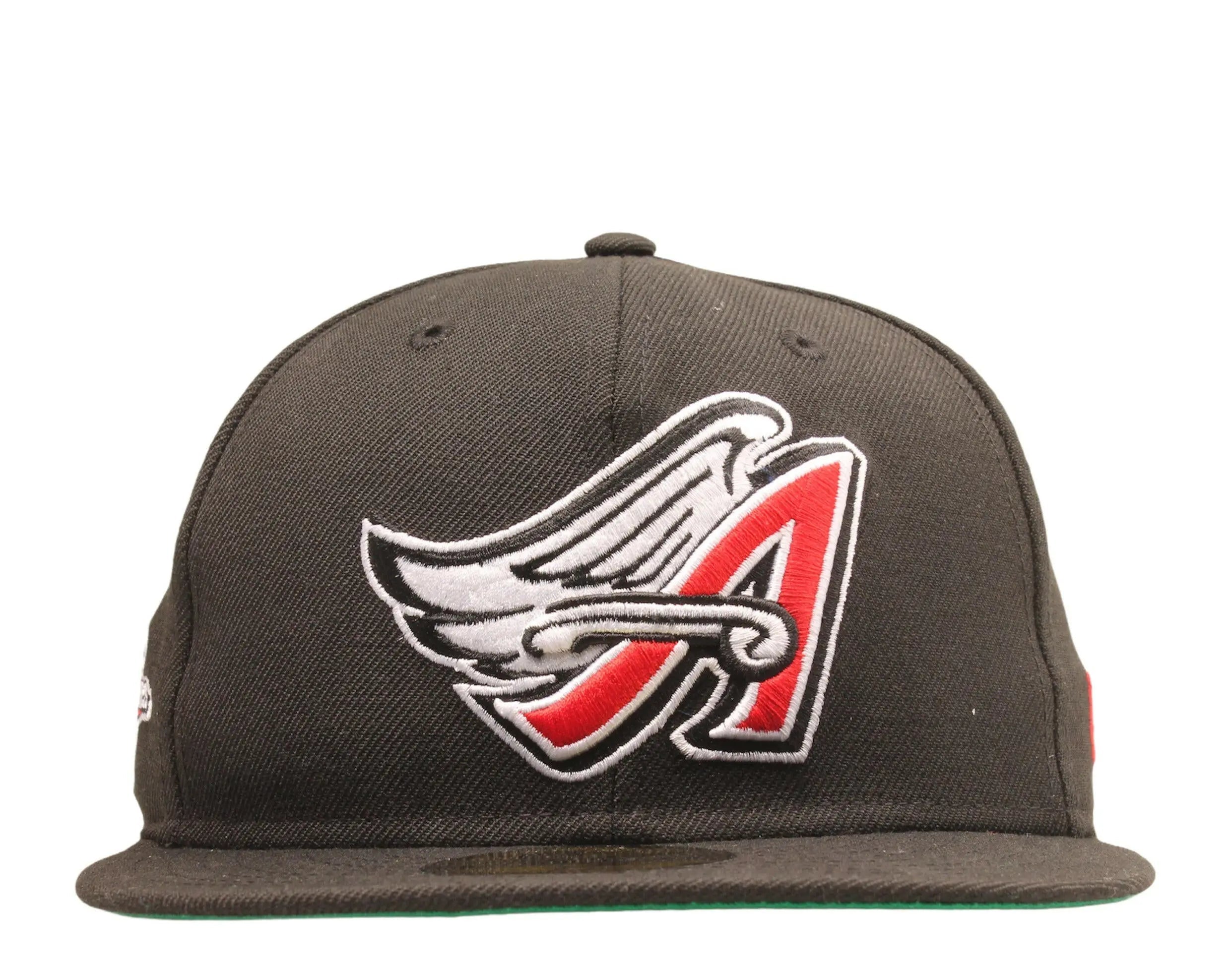 New Era 59Fifty Men Fitted Hat Black Anaheim Angels 2002 World Series Green Undervisor
