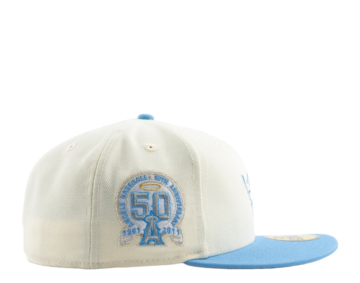 New Era Los Angeles Angels 50th Anniversary Grey Bottom 59FIFTY Men's Fitted Hat — Grey