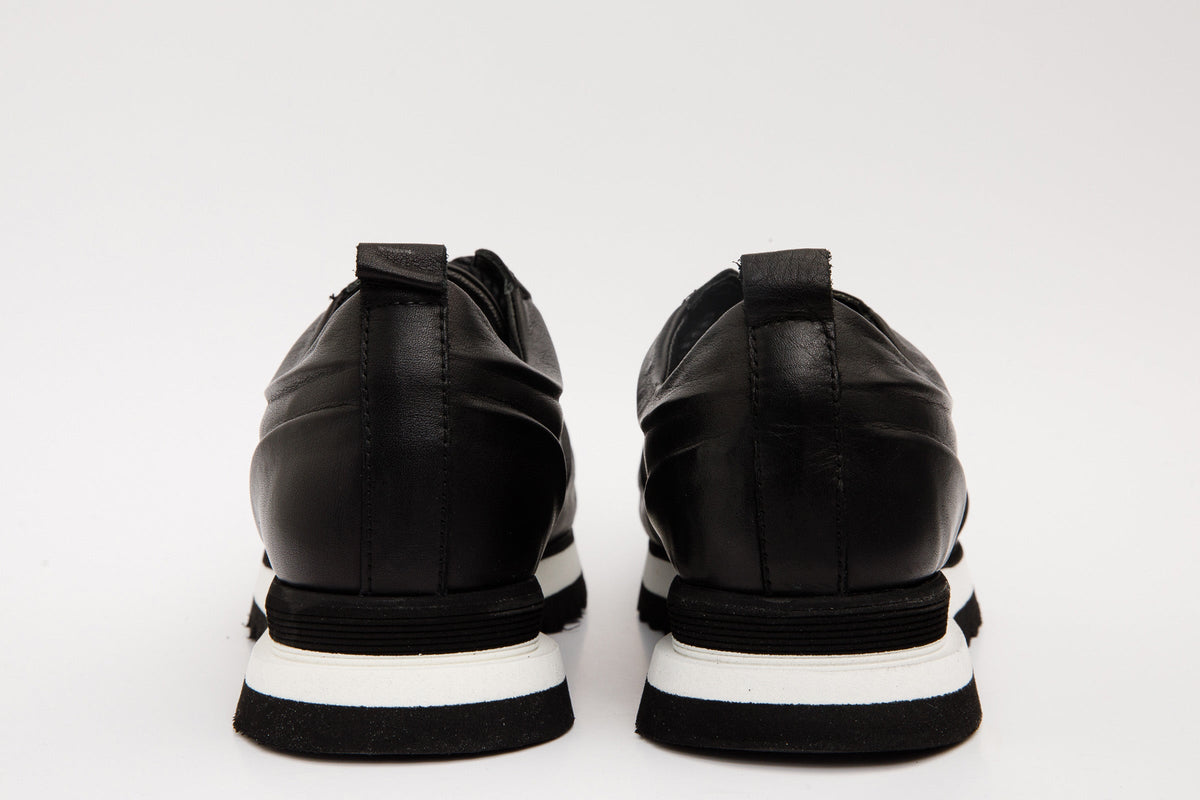 Vinci Leather The Barnett Black Leather Men Sneaker Final Sale! – product view 4