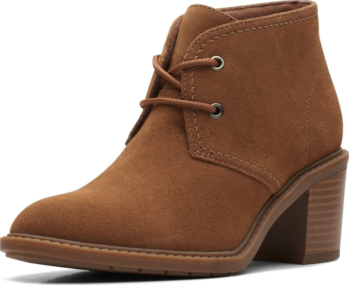 Clarks Scene Lace Boot Women's Dark Khaki Suede 26162180 — product view 2