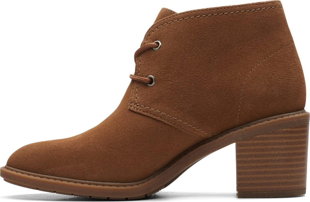 Clarks Scene Lace Boot Women's Dark Khaki Suede 26162180 — product view 3