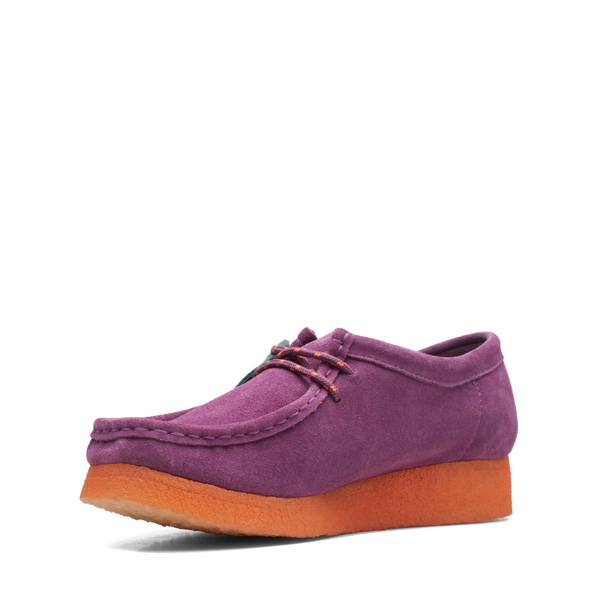 Clarks Originals Wallabee Women's Purple Suede Combi Casual Shoes