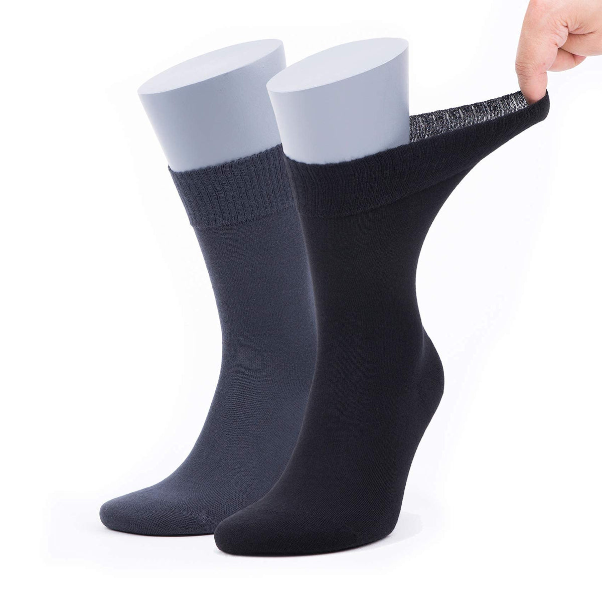 Menβs Bamboo Diabetic Socks 2-Pack - Ultra Thin β product view 3