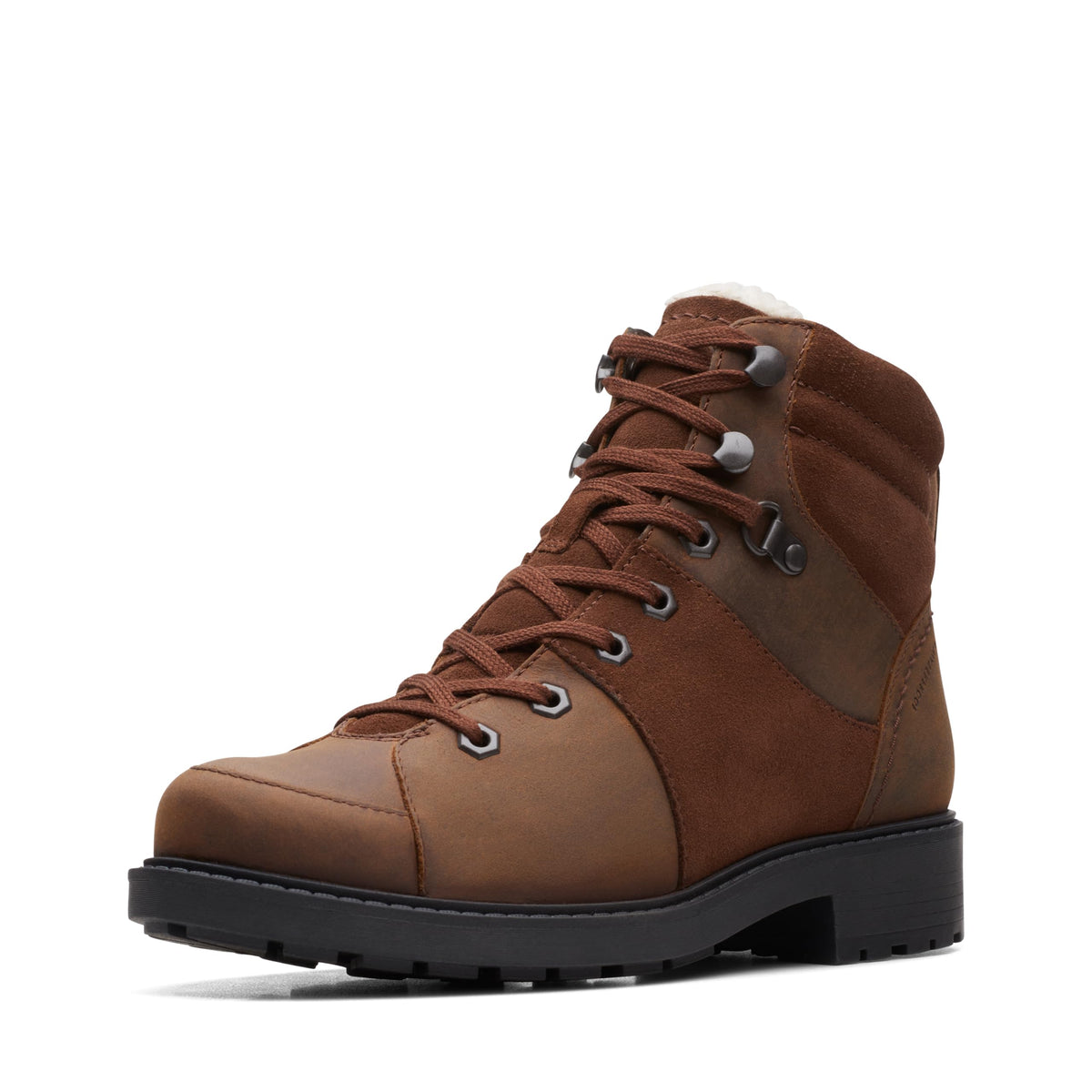 Clarks Orinoco2 Hike WP Women's Brown Wool-Lined Nubuck 26167569 — product view 2