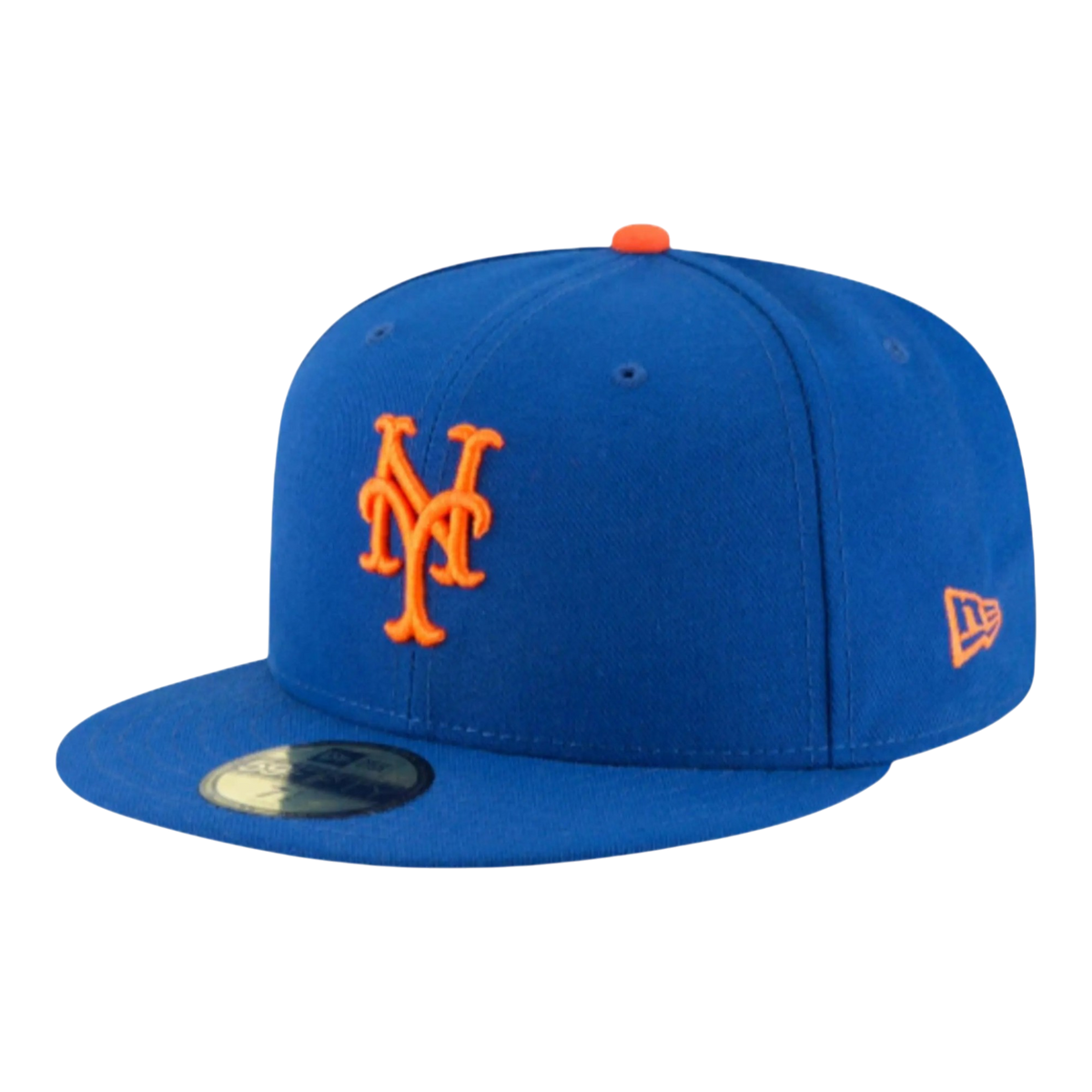 New Era 59Fifty Men New York Mets Authentic Collection Fitted Hat Royal/Orange – product view 1