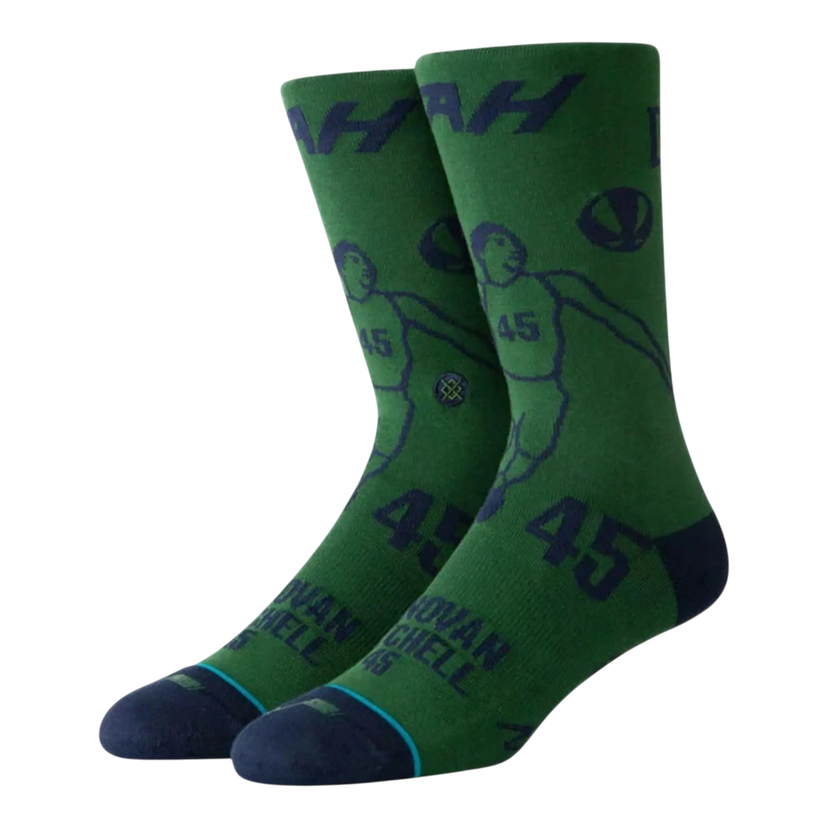 Stance Donovan Stencil Men's Crew Socks β Green/Navy