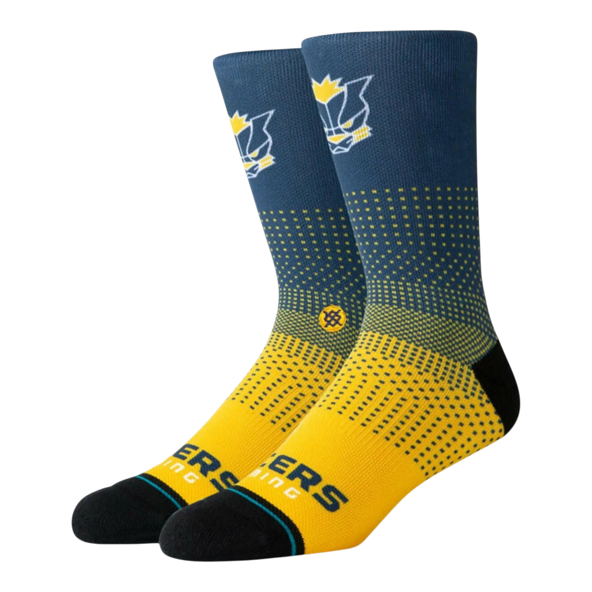 Stance Casual NBA Indiana Pacers Gaming 2K Men's Crew Socks β Navy/Yellow