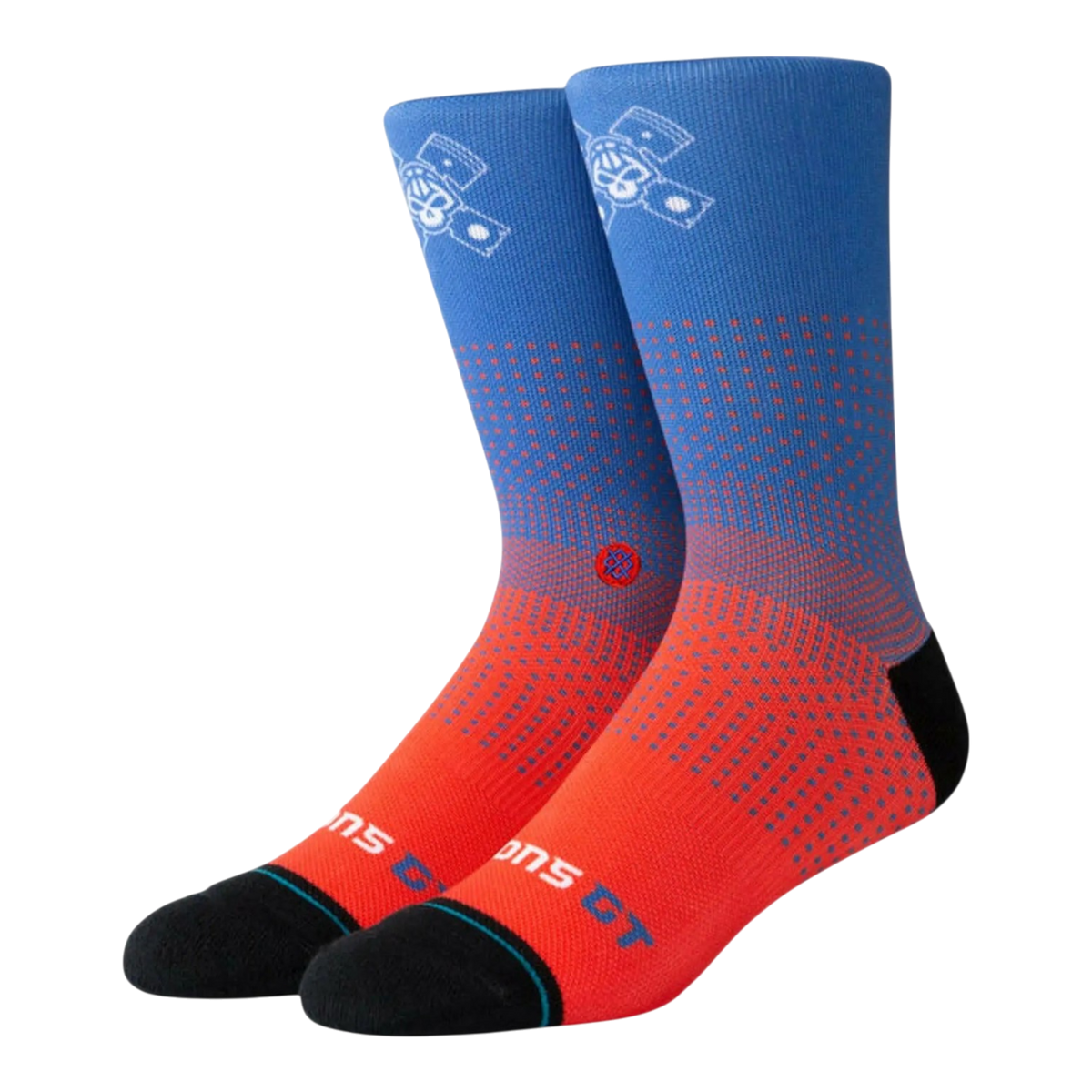 Stance Casual NBA Detroit Pistons Gaming GC 2K Men's Crew Socks β Blue/Red