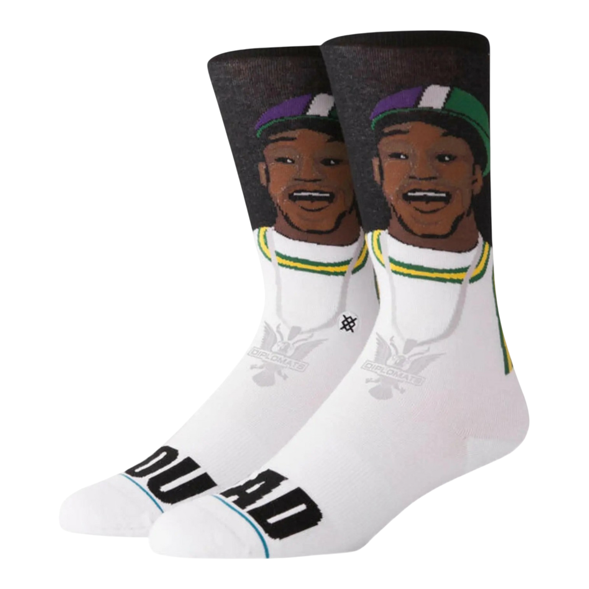 Stance Anthem Camβron You Mad Men's Crew Socks β Black/White